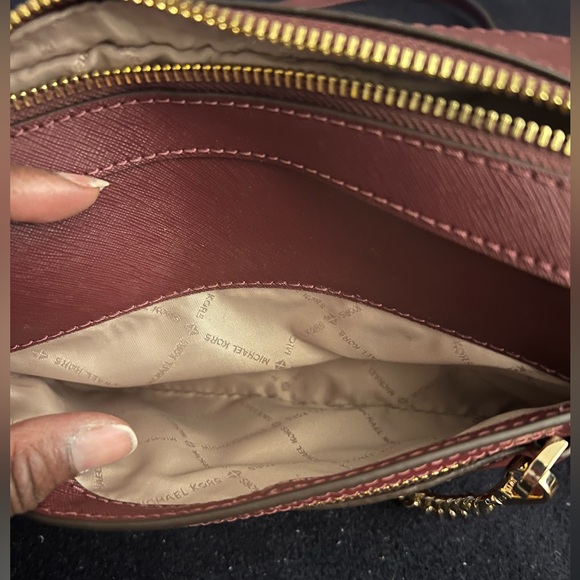 Michael Kors purse, authentic maroon with gold hardware ￼ - Picture 5 of 5